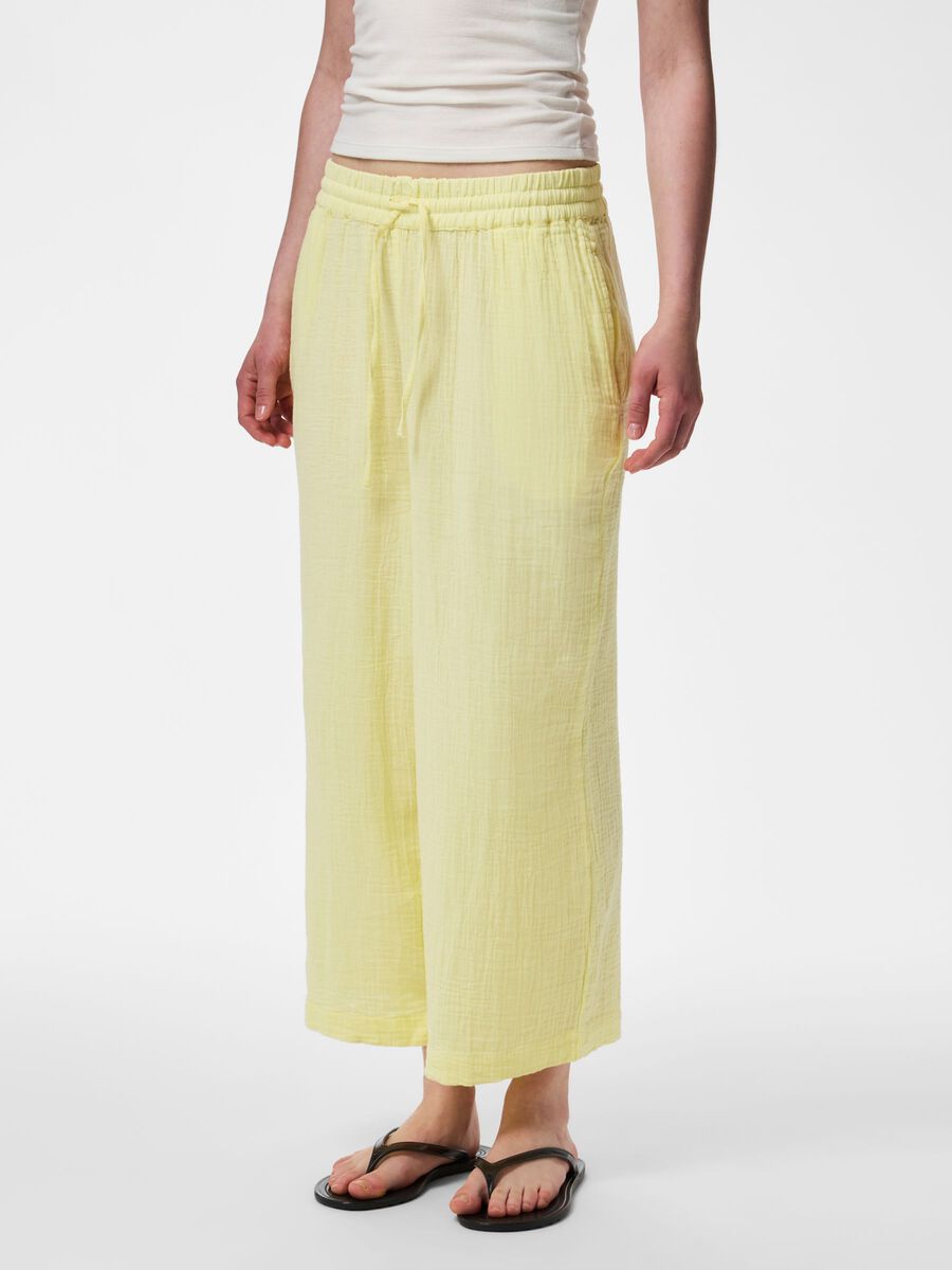 Product carousel image - PCSASTINA HW MUSSELIN CULOTTES, French Vanilla | 1