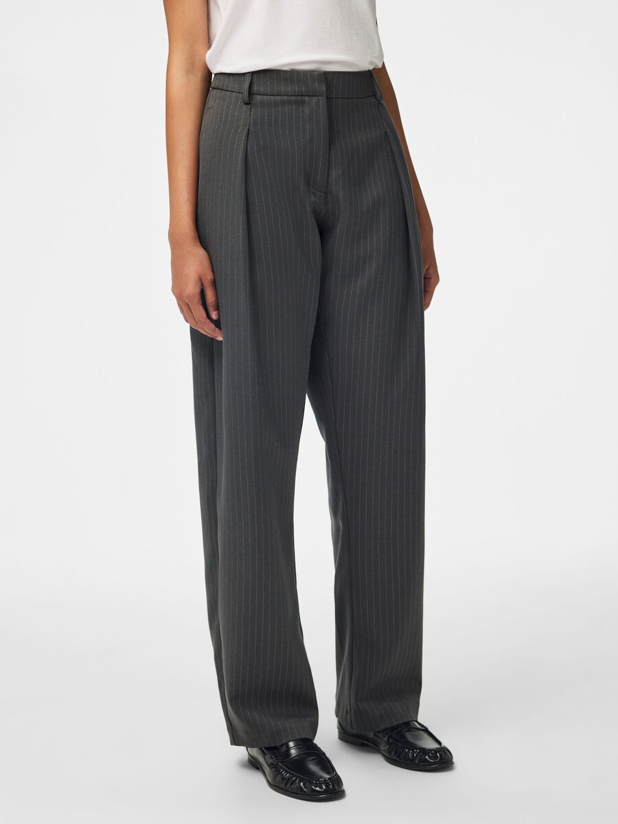 Product carousel image 1 PCFALKA MW BARREL  TROUSERS, Asphalt