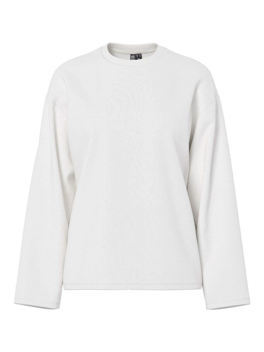 Pieces PCSADIE LONG SLEEVED TOP, Cloud Dancer, highres - 17146655_CloudDancer_001.jpg