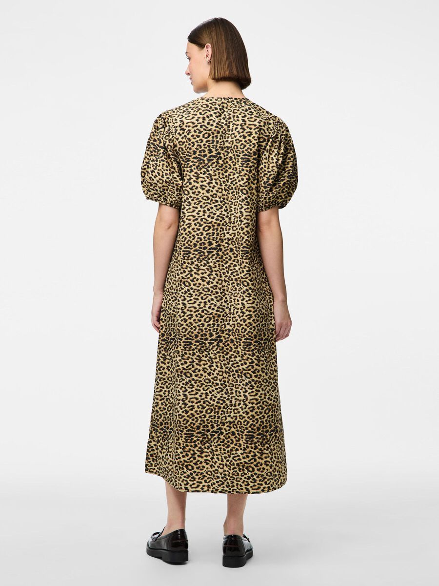 Pieces PCNANCY LEOPARD MAXI DRESS, Dove, highres - 17156549_Dove_1171029_004.jpg