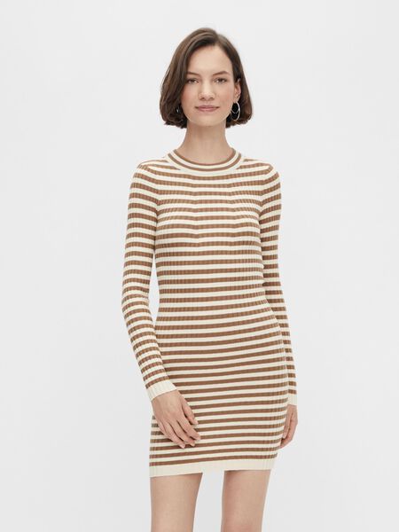 Pieces PCCRISTA RIBBED KNITTED DRESS, Otter, highres - 17115048_Otter_870175_003.jpg