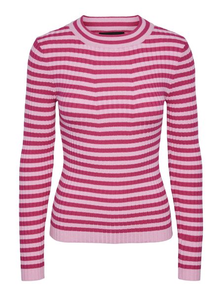 Pieces GESTRICKT PULLOVER, Beetroot Purple, highres - 17115047_BeetrootPurple_992805_001.jpg