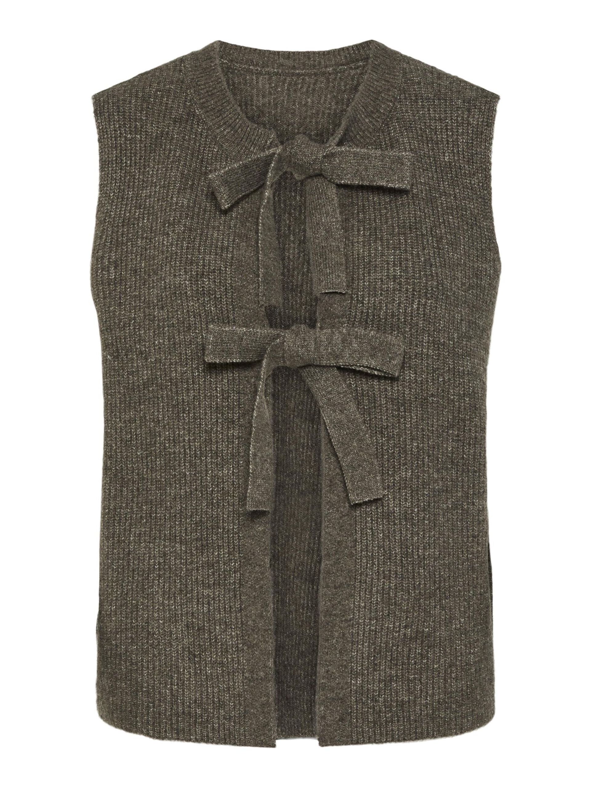 Carousel image - PCSILLY KNITTED VEST, Morel | 7