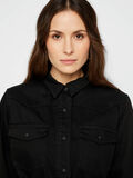 Pieces BELTED DENIM JACKET, Black, highres - 17104789_Black_006.jpg