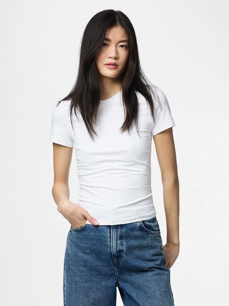 Pieces PCLULA NYLON T-SHIRT, Bright White, highres - 17162314_BrightWhite_003.jpg