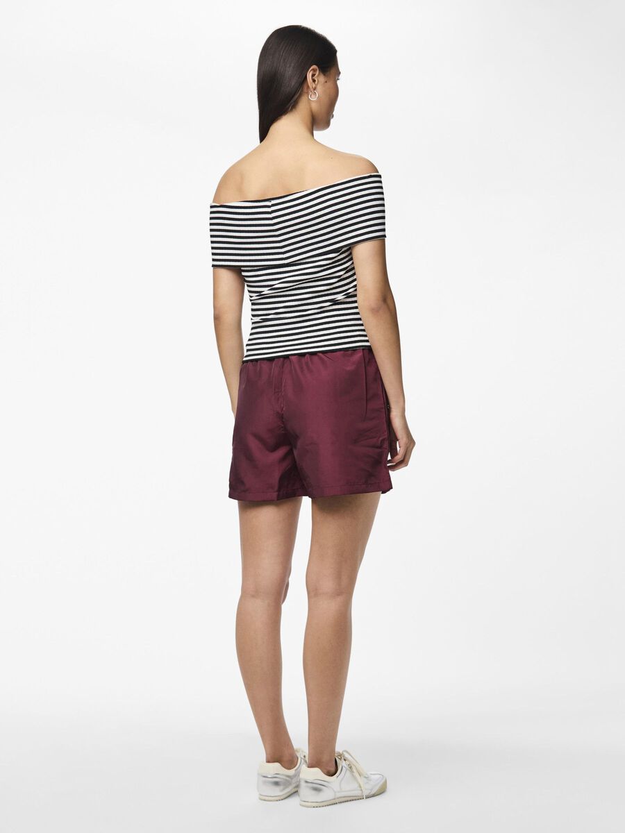 Pieces PCCHRILINA HØJTALJEDE SHORTS, Tawny Port, highres - 17128660_TawnyPort_004.jpg