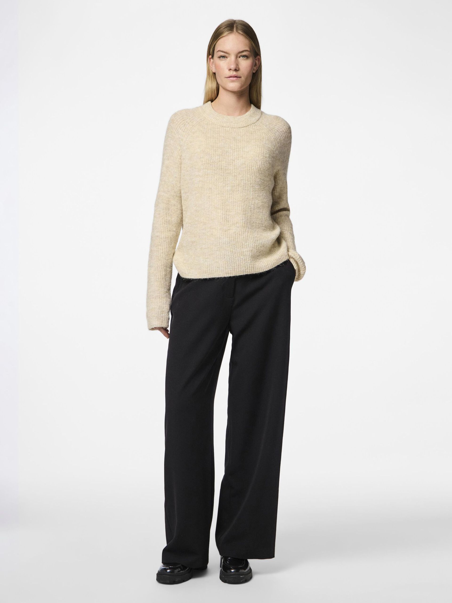 Carousel image - PCELLEN RIBBET PULLOVER, White Pepper | 3