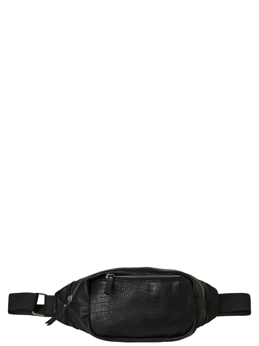 Pieces FAUX CROCODILE BUM BAG, Black, highres - 17096537_Black_001.jpg