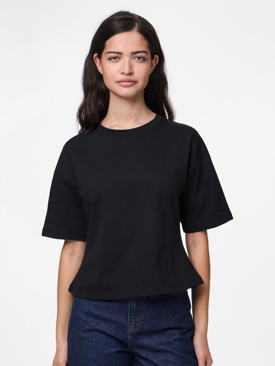 Pieces PCAMY LYNLÅS T-SHIRT, Black, highres - 17161196_Black_003.jpg