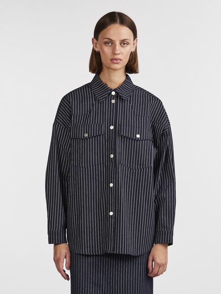 Pieces PCADELLA DENIM SHIRT, Dark Blue Denim, highres - 17148478_DarkBlueDenim_1096647_003.jpg