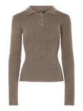 Product image thumbnail - PCMIRA KNITTED POLO SHIRT, Fossil | 1