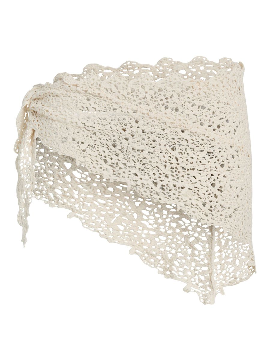 Product carousel image - PCKASMIN TRIANGLE CROCHET  SCARF, Eggnog | 2