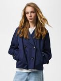 Product image thumbnail - PCSCARLETT SHORT TRENCHCOAT, Maritime Blue | 1