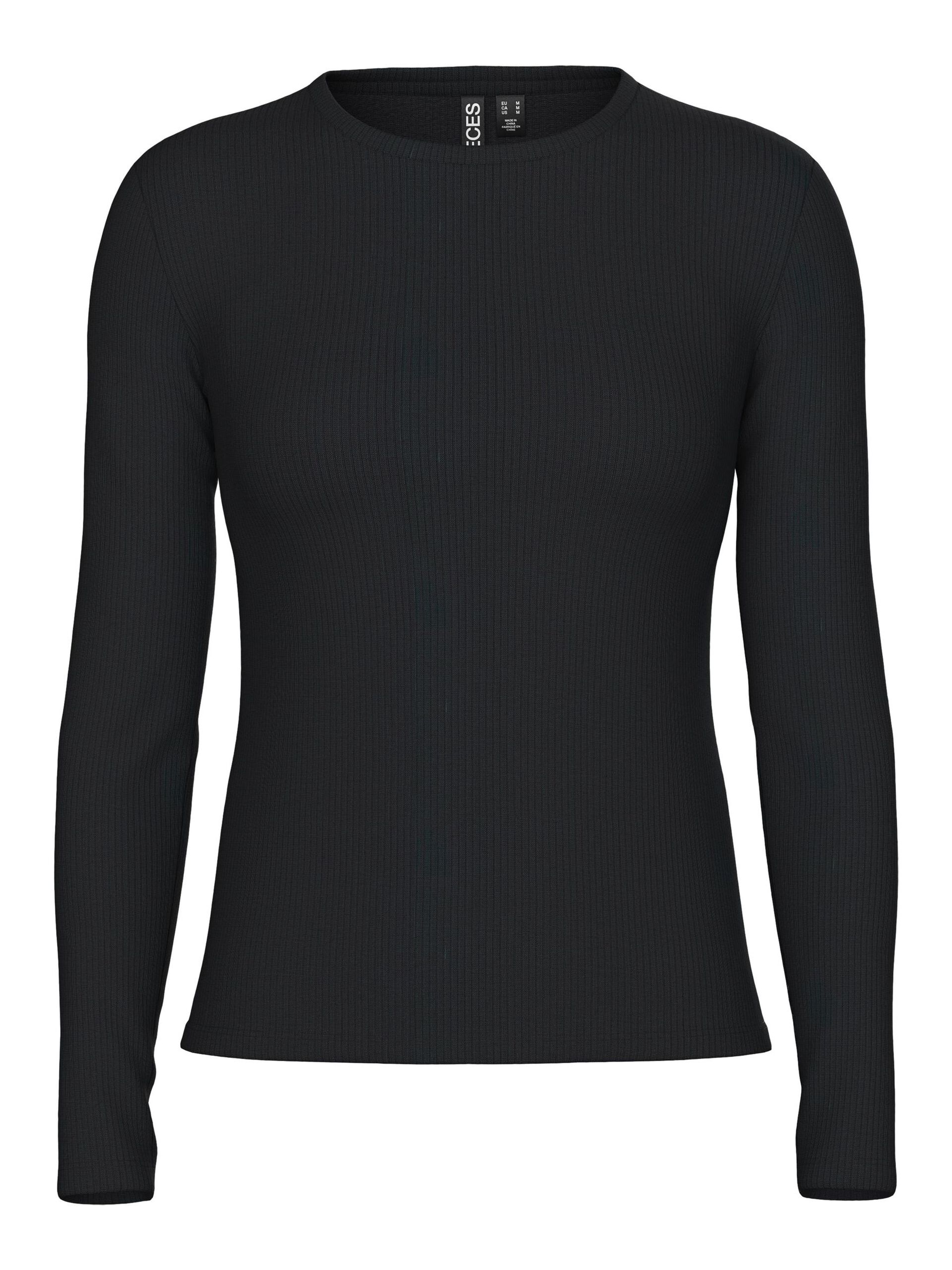 Carousel image - PCRUKA LONG SLEEVED TOP, Black | 6