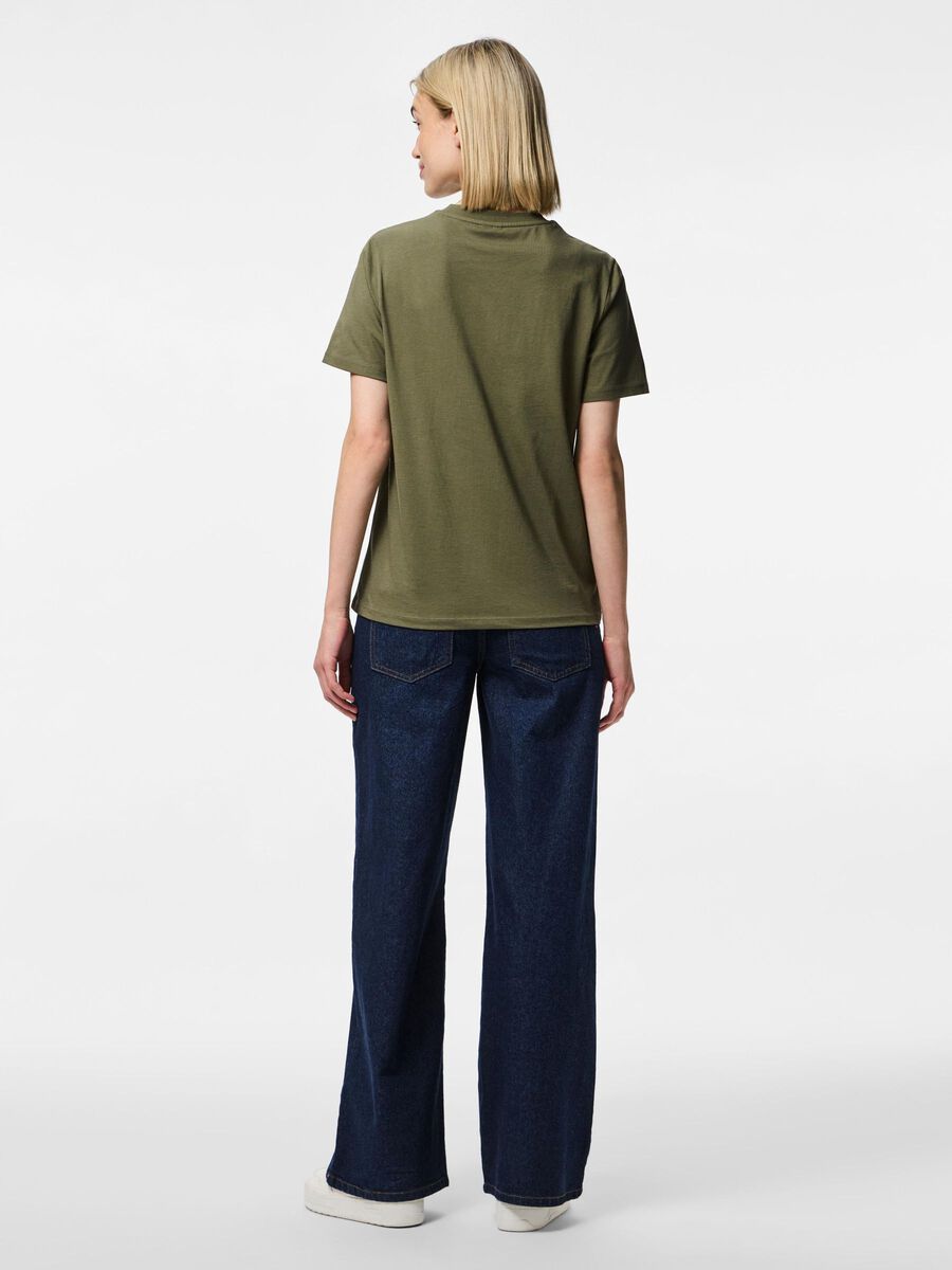 Pieces PCRIA COTTON T-SHIRT, Deep Lichen Green, highres - 17140802_DeepLichenGreen_004.jpg