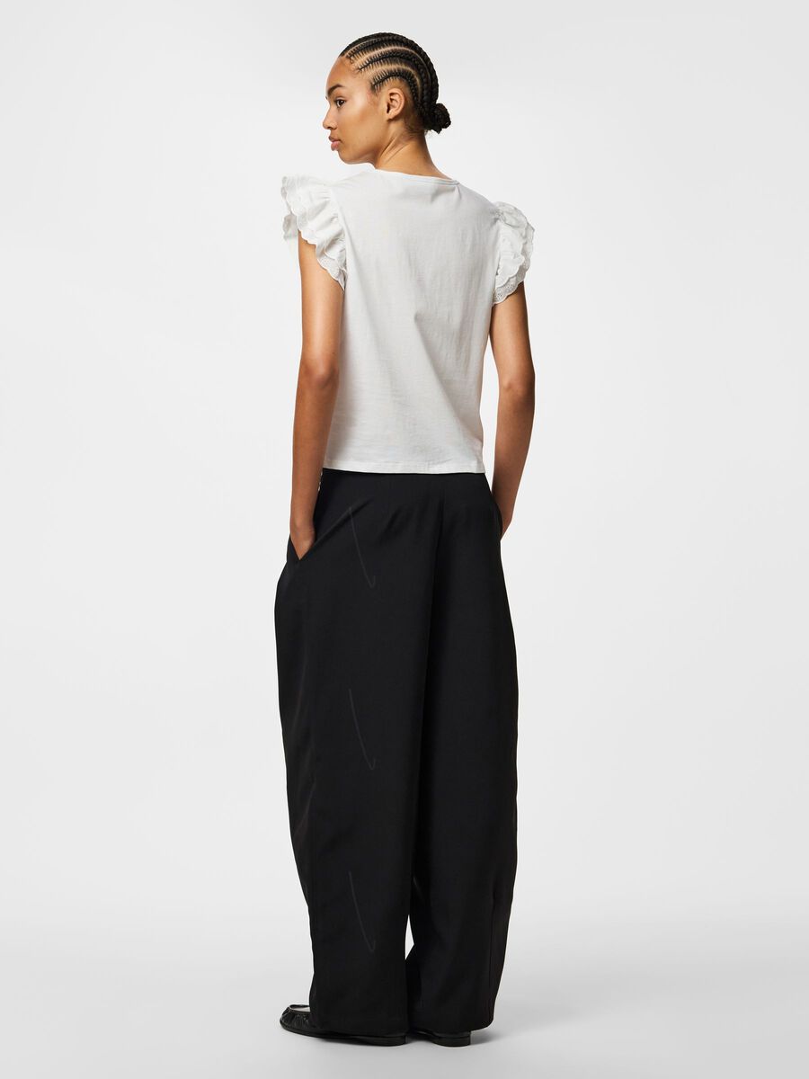 Product carousel image - PCPANDRIA BRODERI TOP, Bright White | 2