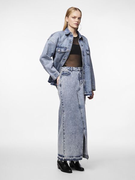 Pieces PCNORA DENIM SKIRT, Medium Blue Denim, highres - 17149709_MediumBlueDenim_005.jpg
