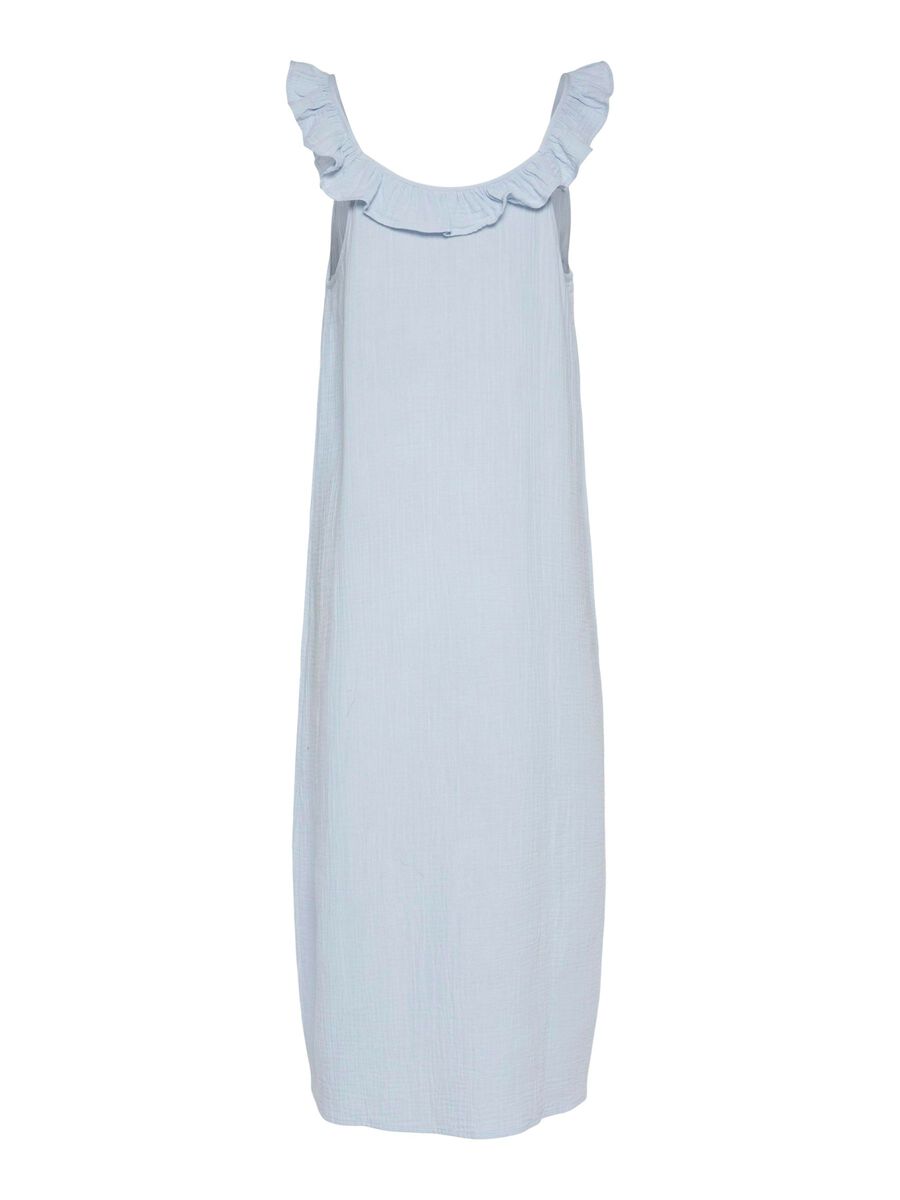 Pieces PCSASTINA MUSSELIN MIDI DRESS, Cashmere Blue, highres - 17156477_CashmereBlue_002.jpg