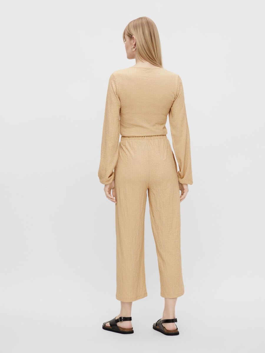 Pieces CROPPED WIDE TROUSERS, Almond Buff, highres - 17112665_AlmondBuff_004.jpg