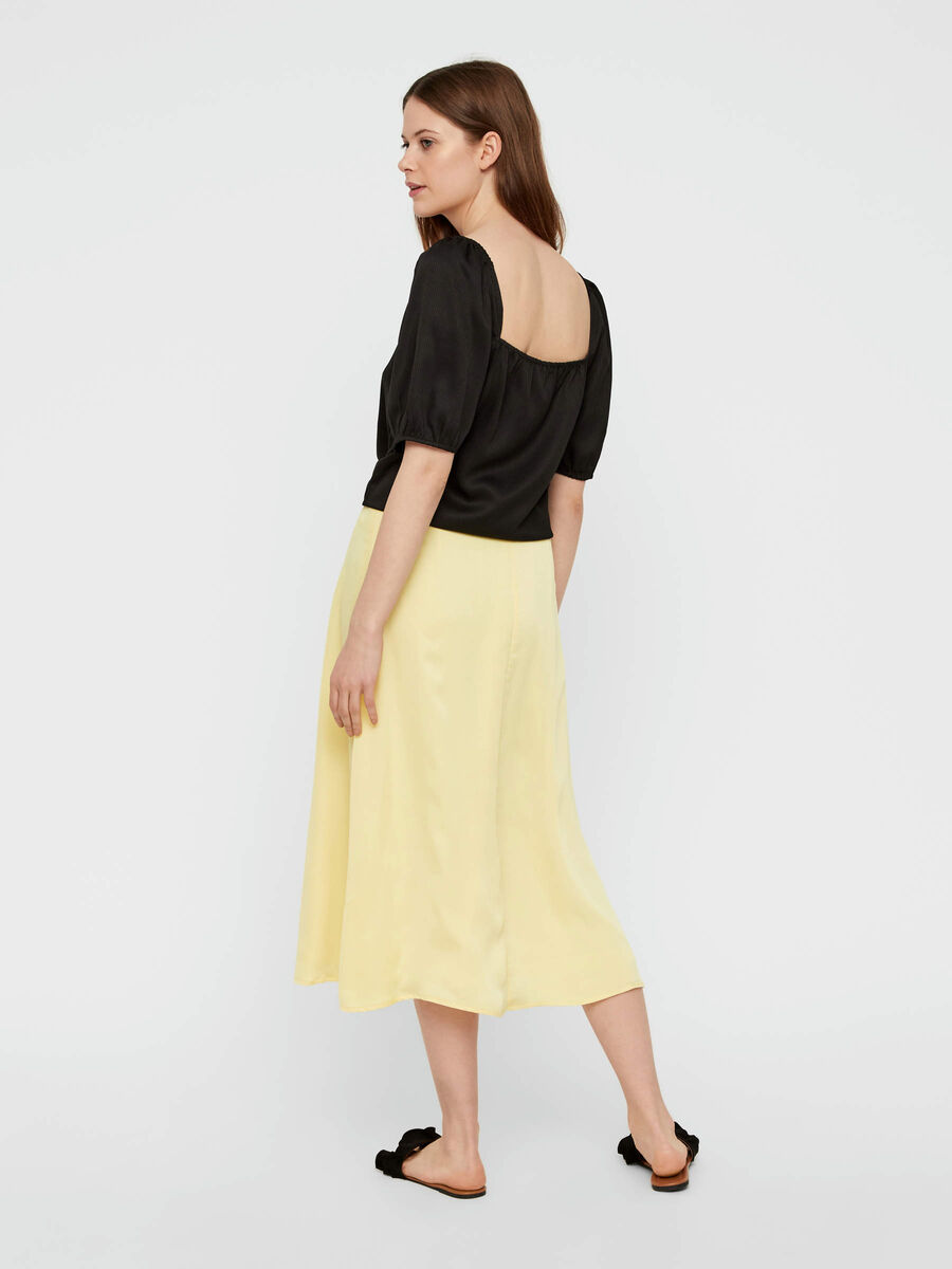 Pieces FLOUNCY MIDI SKIRT, Mellow Yellow, highres - 17100192_MellowYellow_004.jpg