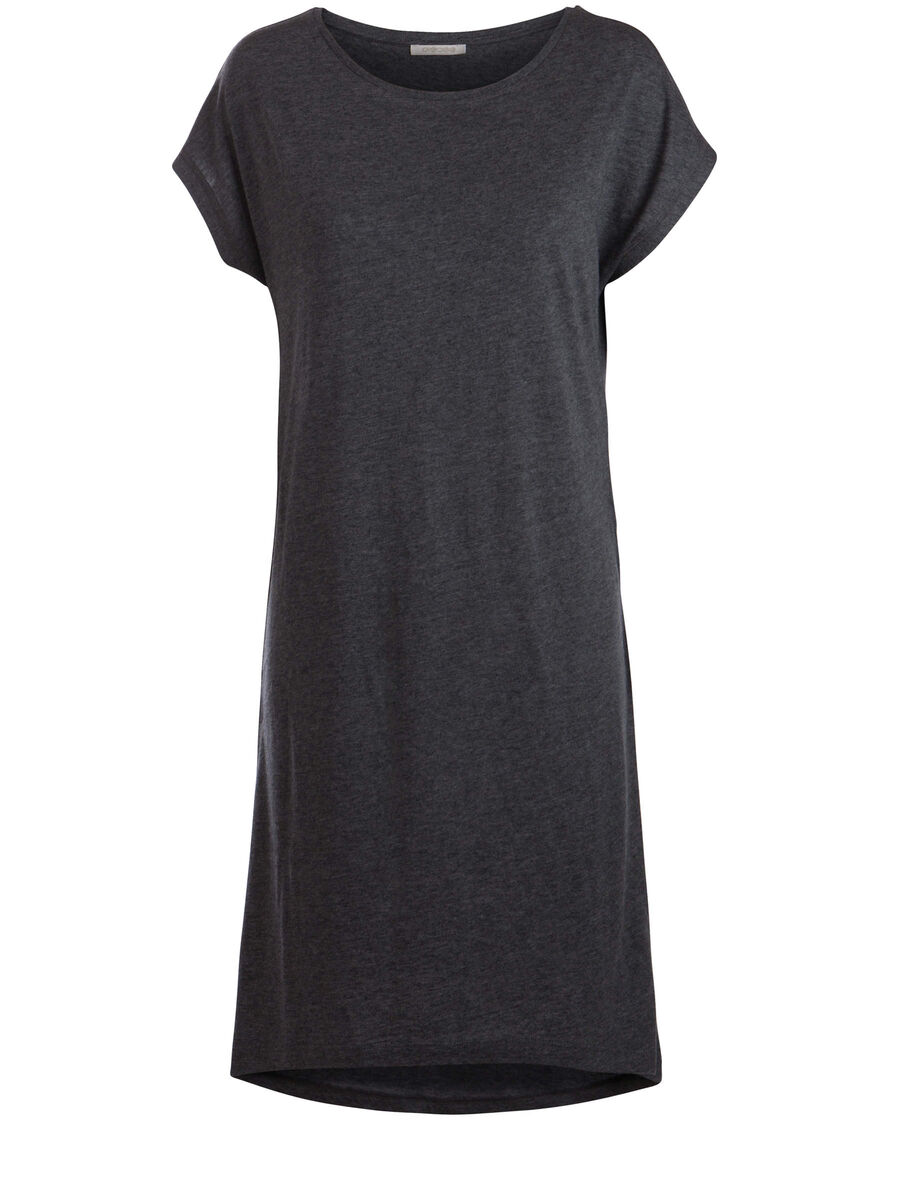 Pieces SOLID JERSEY LEISURE DRESS, Dark Grey Melange, highres - 17058475_DarkGreyMelange_001.jpg