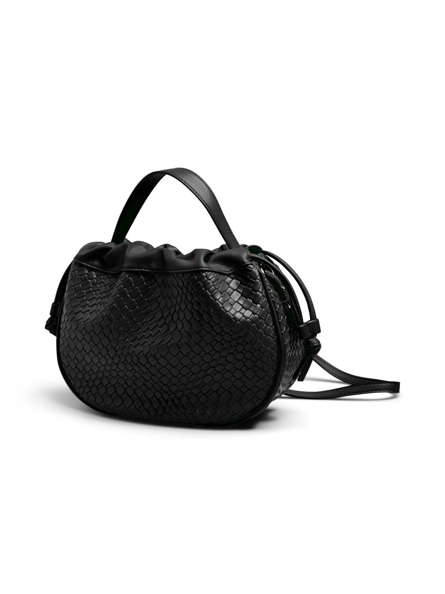 Pieces LARGE BRAIDED BALLOON BAG, Black, highres - 17160038_Black_002.jpg
