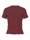 Pieces PCMARIE POINTELLE T-SHIRT, Tawny Port, highres - 17152053_TawnyPort_002.jpg