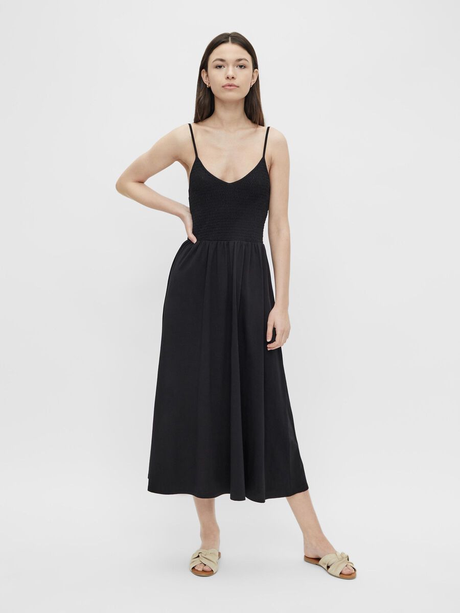 Pieces PCTILY SMOCK MIDI DRESS, Black, highres - 17113933_Black_003.jpg