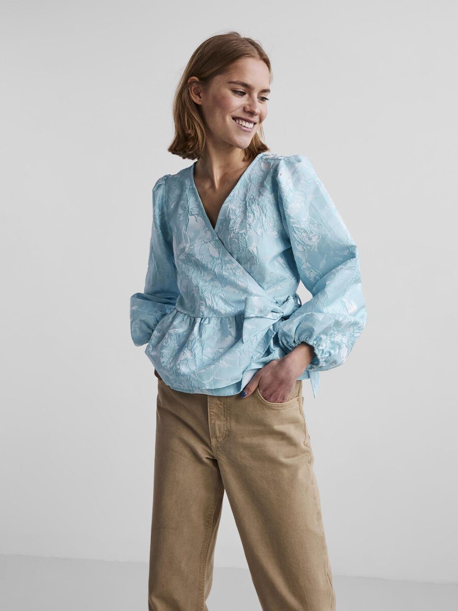 Pieces PCAVIONA BLOUSE CACHE-CŒUR, Tanager Turquoise, highres - 17131852_TanagerTurquoise_003.jpg