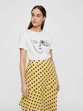 Pieces GRAPHIC-PRINT COTTON T-SHIRT, Bright White, highres - 17100850_BrightWhite_728694_003.jpg