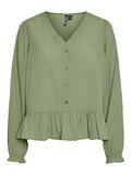 Pieces PCSIENNA LONG SLEEVED TOP, Hedge Green, highres - 17149321_HedgeGreen_001.jpg