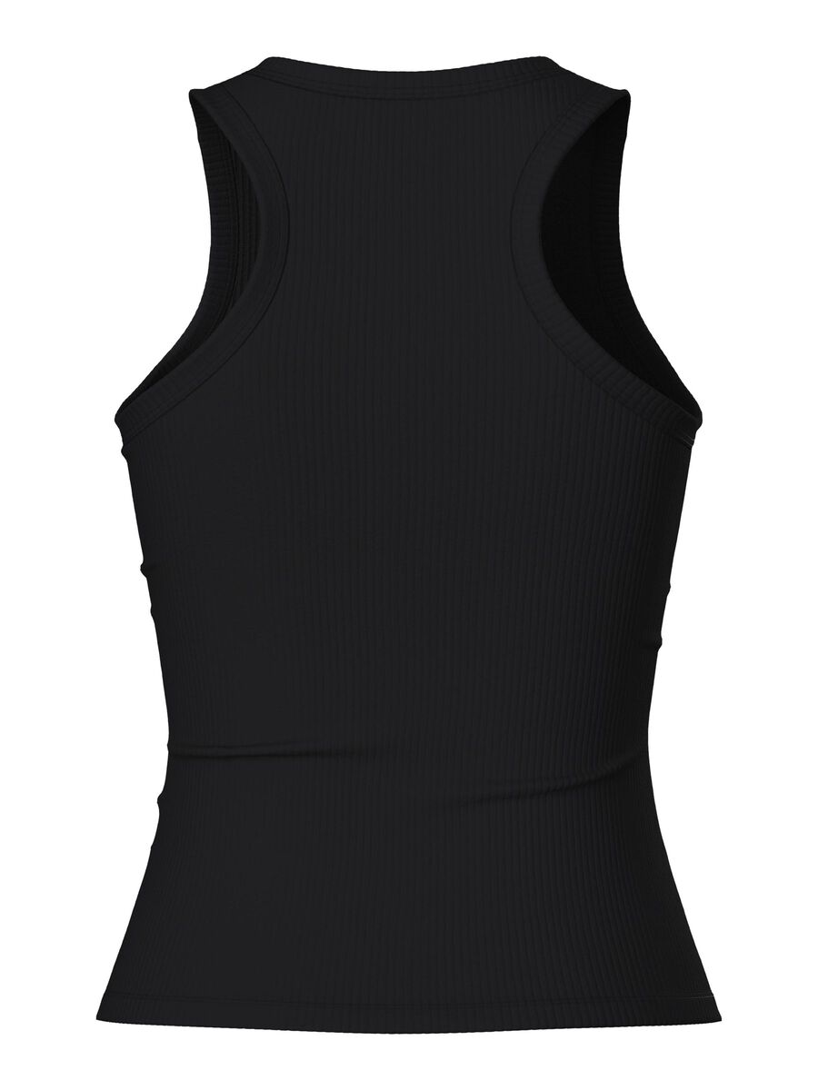 Pieces PCRUKA GERIPPTES TANKTOP, Black, highres - 17133673_Black_002.jpg