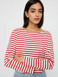 Pieces STRIPED LONG SLEEVED BLOUSE, Bright White, highres - 17087007_BrightWhite_676533_006.jpg