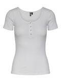 Pieces PCKITTE  SHORT SLEEVED TOP, Bright White, highres - 17101439_BrightWhite_001.jpg