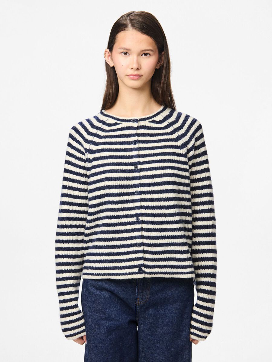 Carousel image - PCMALOU KNITTED CARDIGAN, Maritime Blue | 1