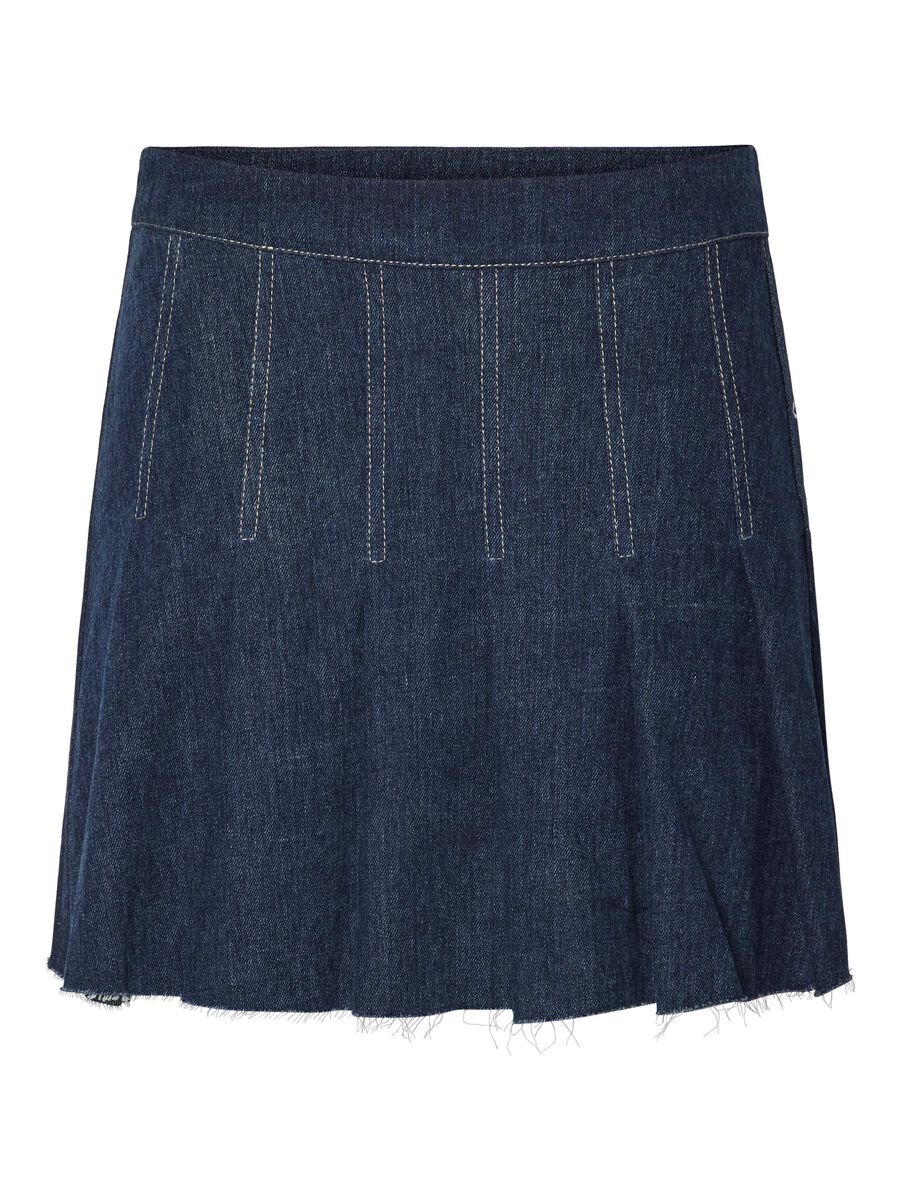 Pieces PCFABIA DENIMNEDERDEL, Dark Blue Denim, highres - 17157713_DarkBlueDenim_001.jpg