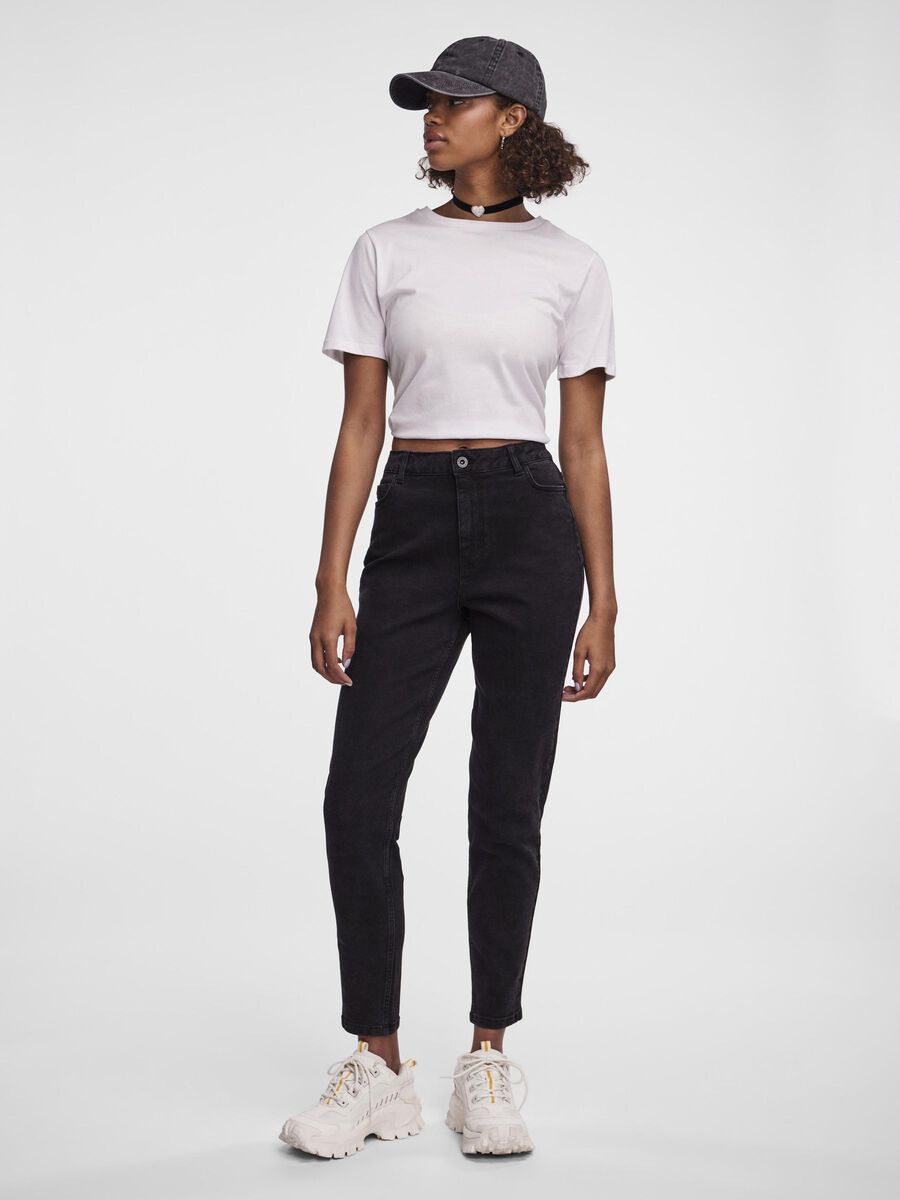Pieces PCKESIA HW MOM JEANS, Black Denim, highres - 17102089_BlackDenim_005.jpg