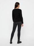 Pieces BUTTON-UP RIBBED CARDIGAN, Black, highres - 17100780_Black_004.jpg