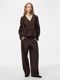 Product image thumbnail - PCFELUCA PEPLUM  BLOUSE, Hot Fudge | 3
