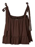 Product image thumbnail - PCJULIA PEPLUM  STRAP TOP, Hot Fudge | 8