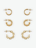 Pieces 3ER-PACK OHRRINGE, Gold Colour, highres - 17112777_GoldColour_844403_001.jpg