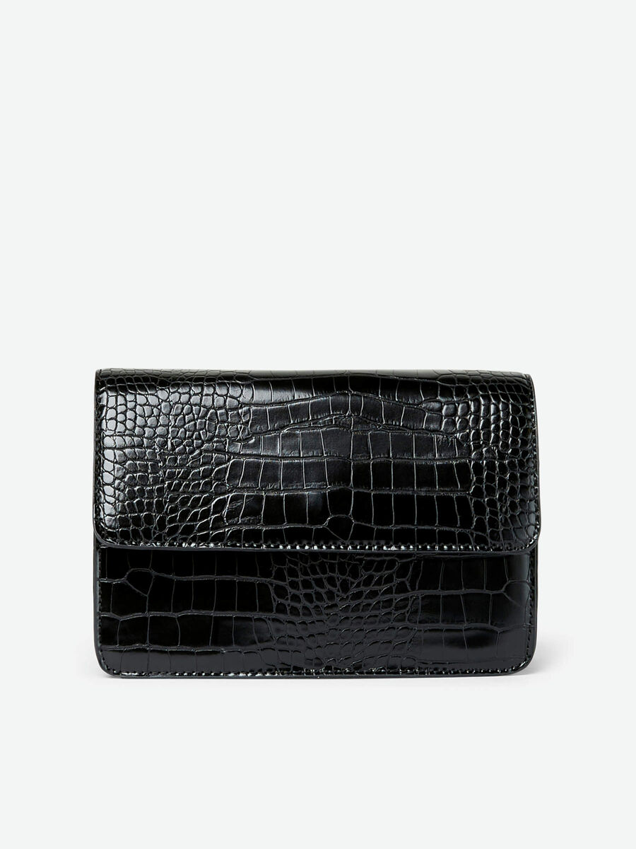 Pieces FAUX SNAKE CROSSBODY BAG, Black, highres - 17092329_Black_001.jpg