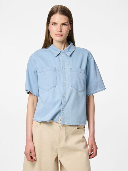 Pieces PCTULA DENIM SHIRT, Light Blue Denim, highres - 17157268_LightBlueDenim_003.jpg