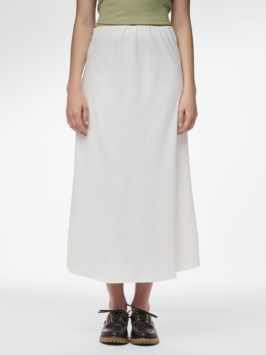 Pieces PCFRANAN MIDI SKIRT, Bright White, highres - 17116541_BrightWhite_003.jpg