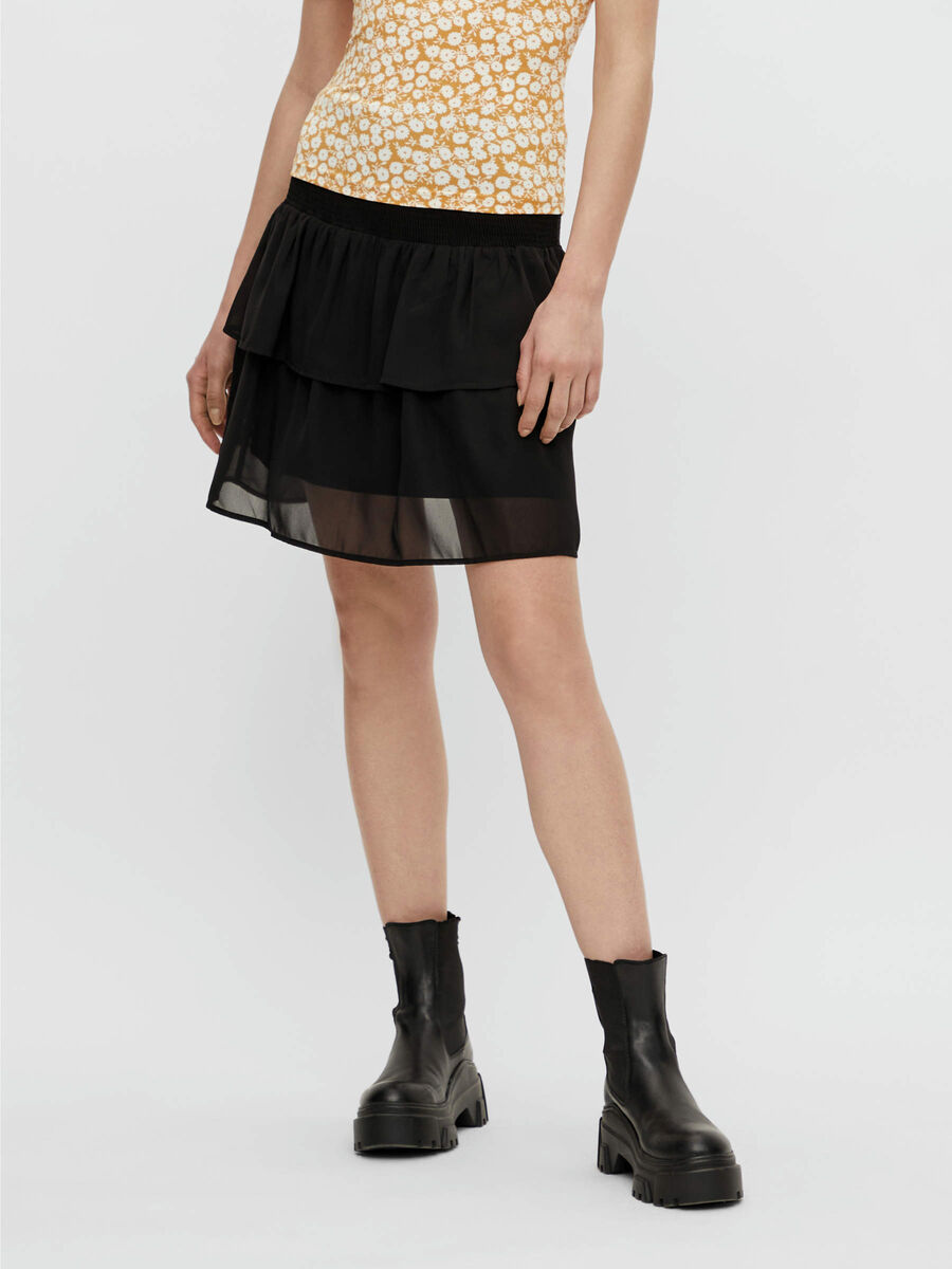 Pieces PCLEON MINI SKIRT, Black, highres - 17093762_Black_003.jpg