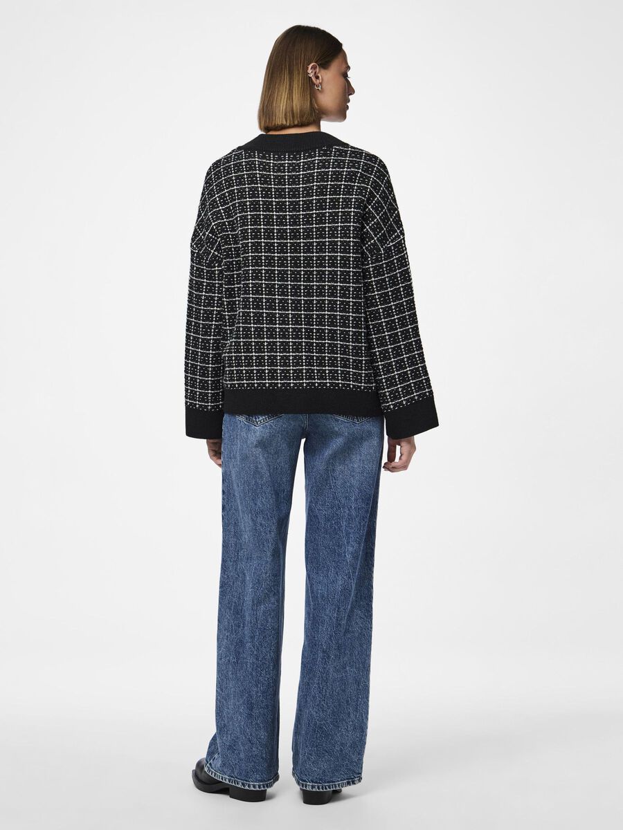 Pieces PCNILJA KNITTED CARDIGAN, Black, highres - 17151992_Black_1138112_004.jpg