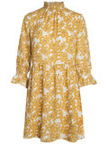 Pieces FLOWER PRINTED DRESS, Inca Gold, highres - 17087949_IncaGold_001.jpg