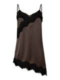 Product image thumbnail - PCARIEL ASSYMETRIC LACE  STRAP TOP, Hot Fudge | 7