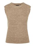 Pieces KNITTED SWEATER VEST, Tannin, highres - 17116811_Tannin_001.jpg