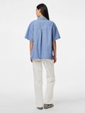Pieces PCMIA SHORT SLEEVED DENIM SHIRT, Light Blue Denim, highres - 17155090_LightBlueDenim_004.jpg